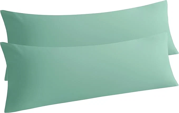 Relaxed NTBAY Microfiber Body Pillowcase Set 20×54 Inches Mint Green Soft Wrinkle Fade Resistant Envelope Closure 2 Pc Refined