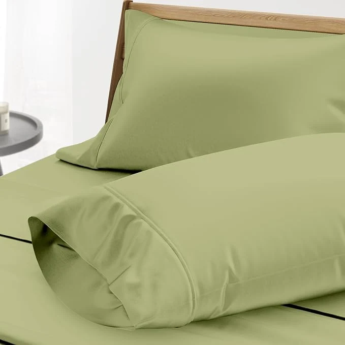 Verified Thread Spread Egyptian Cotton King Size Pillow Cases Set of 2 – Luxury 1000 Series Paradise Collection Pillow Cases King Size Sage Green Soft Cooling Hotel Egyptian Cotton Pillowcases Traditional