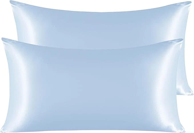 Breathable NTBAY 2 Pack Satin King Pillowcases for Hair and Skin Luxurious and Silky Pillow Cases with Envelope Closure 20×40 Inches Aqua Functional