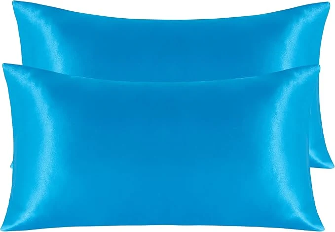 Next-Generation NTBAY 2 Pack Satin King Pillowcases for Hair and Skin Luxurious and Silky Pillow Cases with Envelope Closure 20×36 Inches Royal Blue Solid