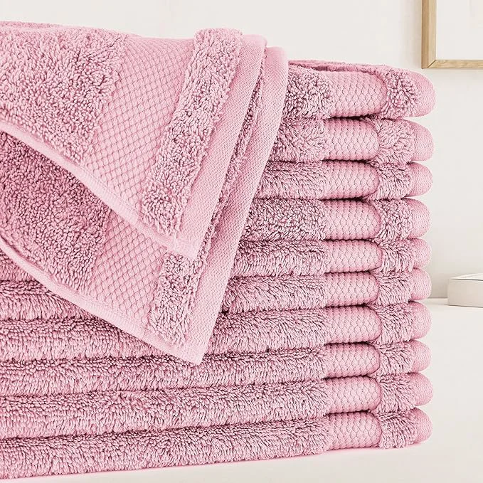 Recyclable BIOWEAVES Organic Cotton 700 GSM Plush Premium Washcloths 13 x 13 GOTS Excellent