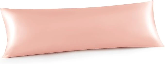 Fashionable INFIIXSO Body Pillow Cover with Zipper Luxury Mulberry Silk Body Pillow Case 20×54 Inches Ultra Smooth and Soft Cooling Long Pillowcase Gift for Women Men Rose Pink Powerful