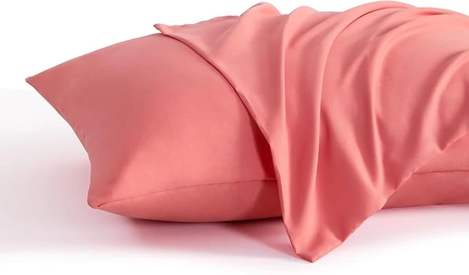Contemporary NTBAY Queen Pillow Cases Set of 2 2 Pack Brushed Microfiber 20×30 Pillow Cases Soft Wrinkle Fade Stain Resistant Coral Pink Pillow Cases with Envelope Closure 20×30 Inches Coral Pink Official