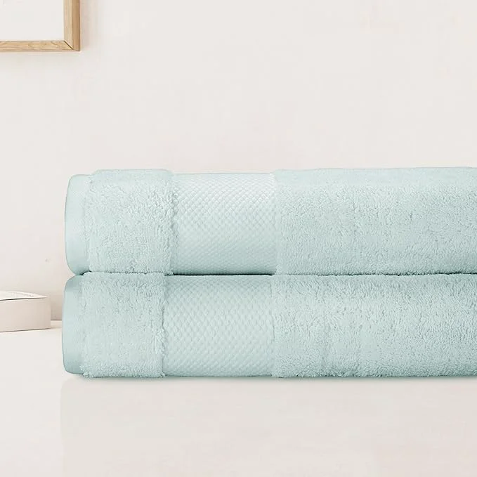 Quality BIOWEAVES Organic Cotton Bath Sheet Set of 2 Soft Oversized Bath Towels Exclusive