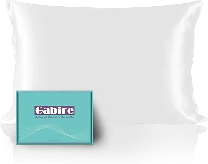 Expertly Made Mulberry Silk Pillow Case for Hair and Skin Prevent Acne Pillowcases Both Sides Silk Pillow Cases Organic Silk Pillowcase with Hidden Zipper White Queen 20 quot ×30 quot Smooth