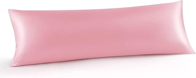 Elegant INFIIXSO Body Pillow Cover with Zipper Luxury Mulberry Silk Body Pillow Case 20×54 Inches Ultra Smooth and Soft Cooling Long Pillowcase Gift for Women Men Pink Proven