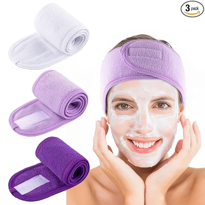 Exceptional Whaline Spa Facial Headband Make Up Wrap Head Terry Cloth Headband Adjustable Certified