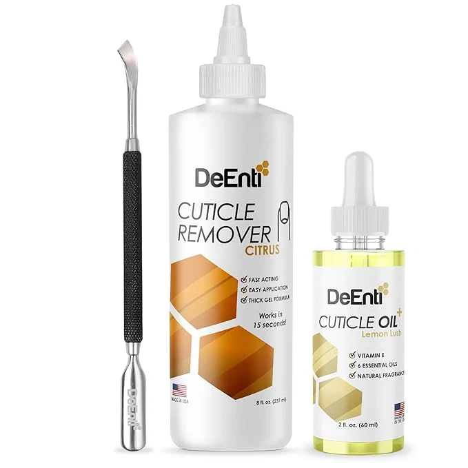 First-Class DeEnti Cuticles Maintenance Pack Bundle Includes Citrus Scented Cuticle Remover Healthy