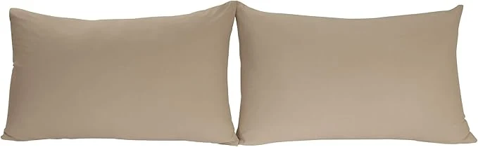 Advanced Stretch Pillowcases – Micro Jersey Knit amp Ultra Soft Standard Size – Set of 2 Pillow Cases Taupe Convenient