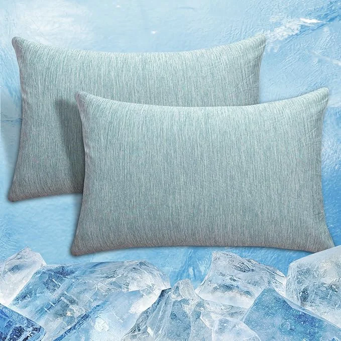 Trendy CHOSHOME Cooling Pillow Cases Zipper Pillow Covers Q-Max gt 0.45 Zippered Pillowcases for Hot Sleepers Soft Breathable Skin-Friendly 4 Pack Standard 20 quot x26 quot Green Premium
