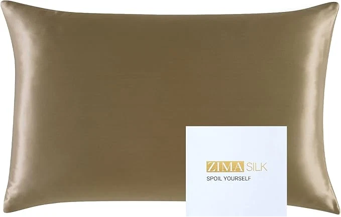 ZIMASILK 25 Momme Pure Mulberry Silk Pillowcase for Hair and Skin Care Highest Grade 6A Pillow Cases for Women Long-Lasting Durablity Gift for Women Men 1Pc King 20 quot x36 quot Taupe Fine Crafted