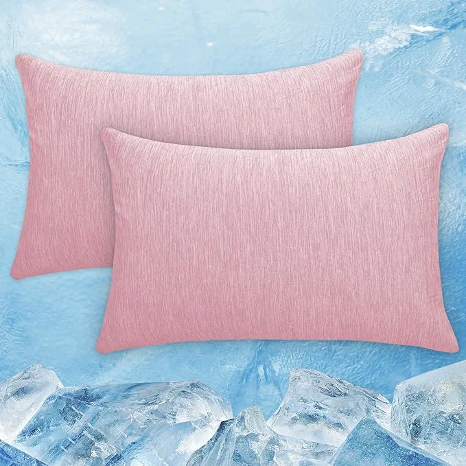 Quality CHOSHOME Cooling Pillow Cases Zipper Pillow Covers Q-Max gt 0.45 Zippered Pillowcases for Hot Sleepers Soft Breathable Skin-Friendly 2 Pack Standard 20 quot x26 quot Pink Convenient