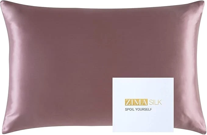 Fast ZIMASILK 25 Momme Pure Mulberry Silk Pillowcase for Hair and Skin Care Highest Grade 6A Pillow Cases for Women Long-Lasting Durablity Gift for Women Men 1Pc Queen 20 quot x30 quot Grey Purple Superior