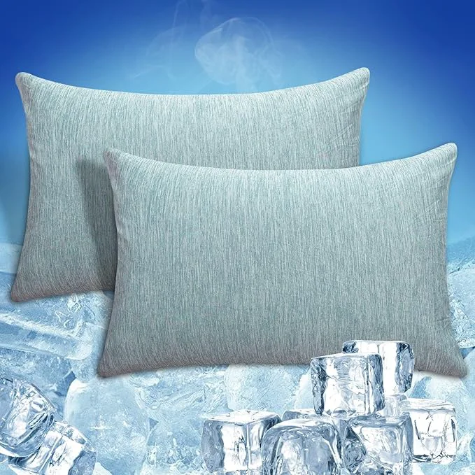 Modern CHOSHOME Cooling Pillow Cases Zipper Pillow Covers Q-Max gt 0.45 Zippered Pillowcases for Hot Sleepers Soft Breathable Skin-Friendly 2 Pack Queen 20 quot x30 quot Green Recyclable