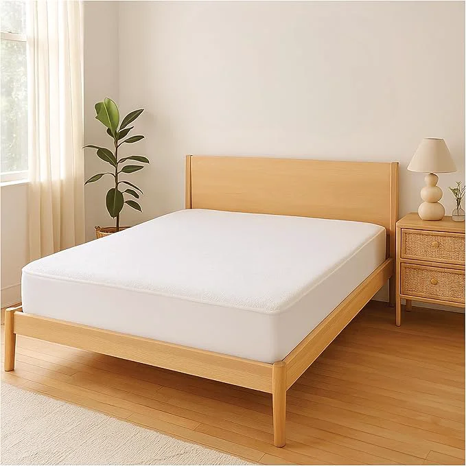 Traditional Snuze Soft Terry Mattress Protector – Full Size Waterproof Cover – Soft Breathable Machine Washable Fits Up to 20 Deep Mattress Powerful