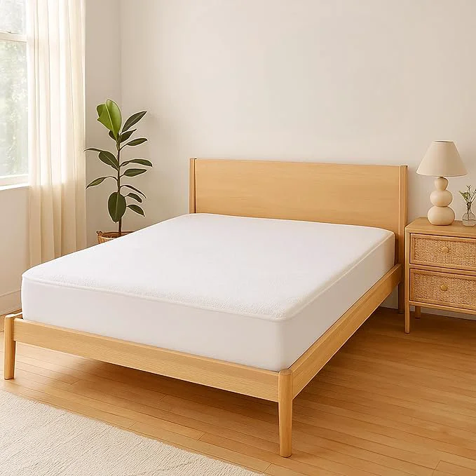 Original Snuze Soft Terry Mattress Protector – Twin Size Waterproof Cover – Soft Breathable Machine Washable Fits Up to 20 Deep Mattress