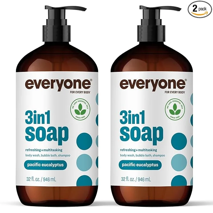 Specialty Everyone 3-in-1 Soap Body Wash Bubble Bath 32 Ounce Pacific Eucalyptus Innovative