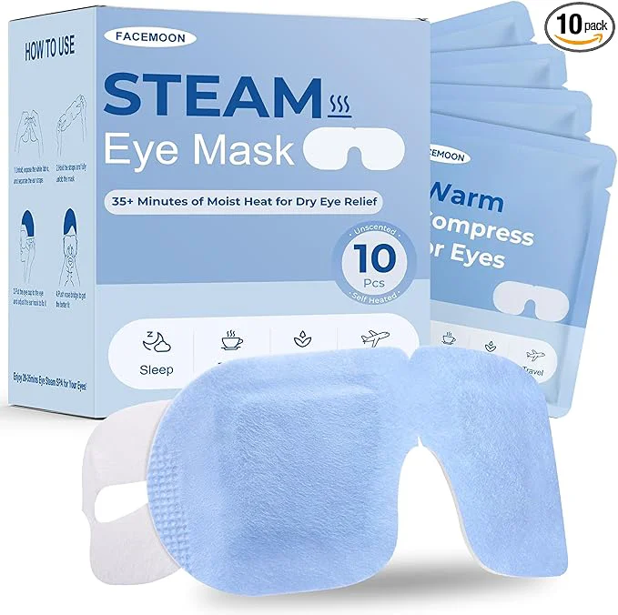 Smart 10 Packs Self Heating Steam Eye Mask Warm Eye Compress Fashionable