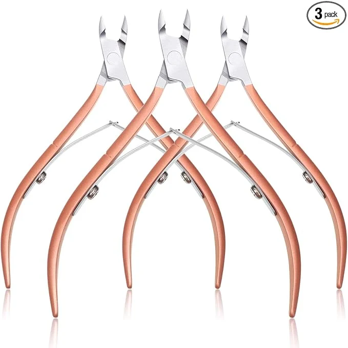 Stylish Mudder 3 Pack Rose Gold Cuticle Trimmer Nippers Cutter Tool Stainless Steel Eco-Friendly