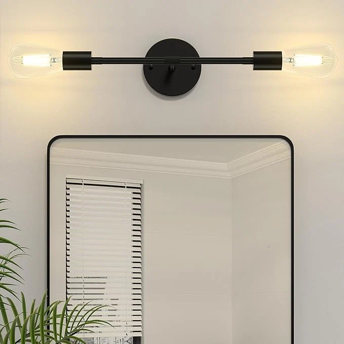 Powerful FadimiKoo 2-Light Black Bathroom Lighting Over Mirror Modern Sconces Wall Quality