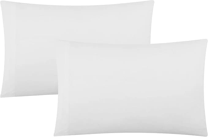 Genuine Evolive Ultra Soft Brushed Microfiber Standard Size 20 quot x30 quot Pillowcases Pair Set of 2 with Envelope Closure 20 quot x30 quot Standard White Verified