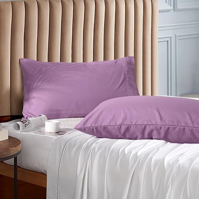 Genuine Evolive Ultra Soft Brushed Microfiber Standard Size 20 quot x30 quot Pillowcases Pair Set of 2 with Envelope Closure 20 quot x30 quot Standard Lavender Selected