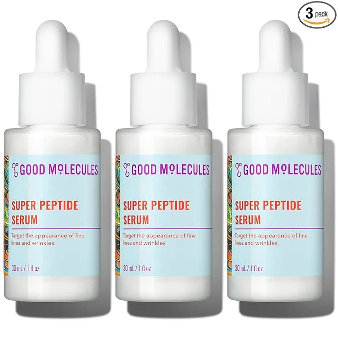 Elegant Good Molecules Super Peptide Serum Pack 3 – 1 fl oz 30 ml Each Lightweight Fine Crafted