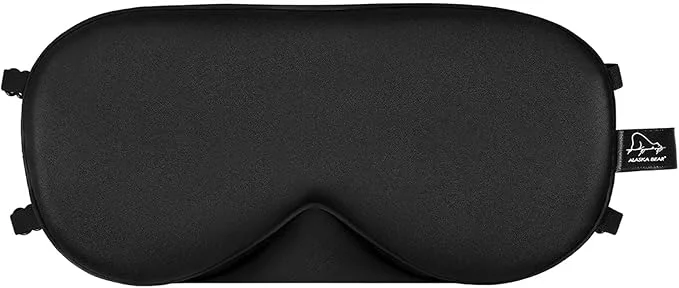 Consistent ALASKA BEAR Sleep Mask 2 Straps Mulberry Silk Twin Thin Elastic Bands Stay Breathable