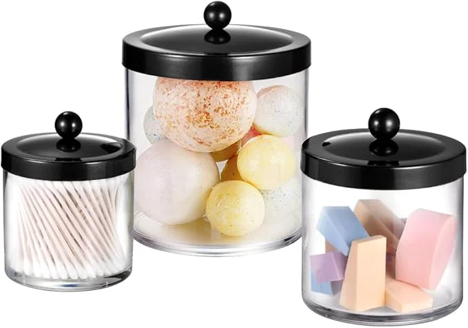 Fashionable SheeChung 3-Pack Plastic Apothecary Jars Efficient