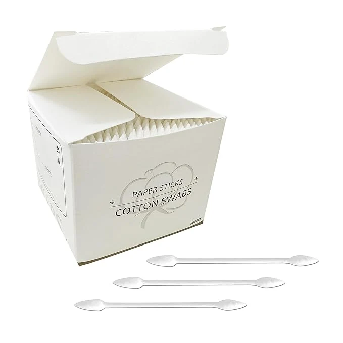 Sustainable Pointed Tip Cotton Swabs Double Precision Tips Powerful