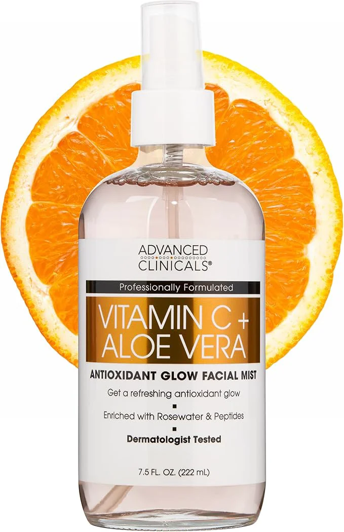 Unique Advanced Clinicals Vitamin C Face Toner Ferulic Acid Rosewater Antioxidant Exclusive