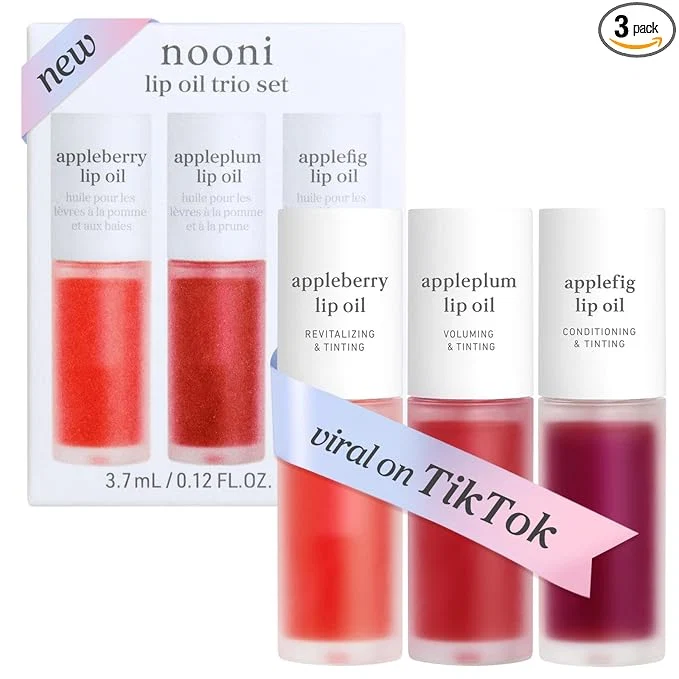 Official NOONI Korean Lip Oil Set Genuine