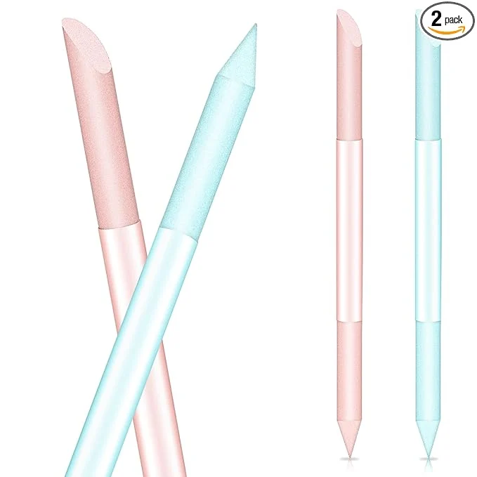 Natural Glass Cuticle Pusher Set of 2 Cuticle Remover Tool Nail Cuticle Trimmer Double Convenient