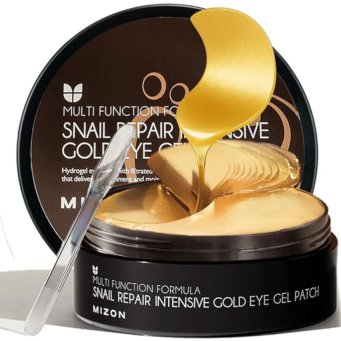 Crafted MIZON Under Eye Patches for Puffy Eyes Dark Circles 24K Gold Snail Mucin Secure