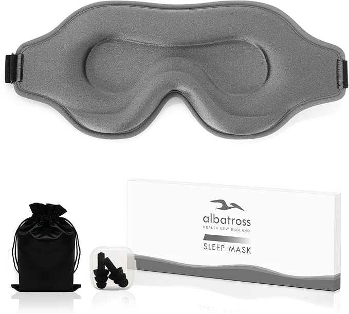 Convenient Sleep Eye Mask for Men Women Sleeping Mask for Side Sleeper Travel Blackout Modern