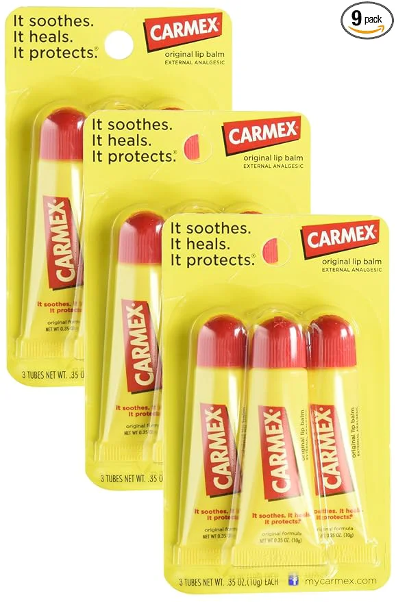 Carefully Designed Carmex Flavor Moisturizing Lip Balm Tube Value Pack 0.35 Ounce Prestigious