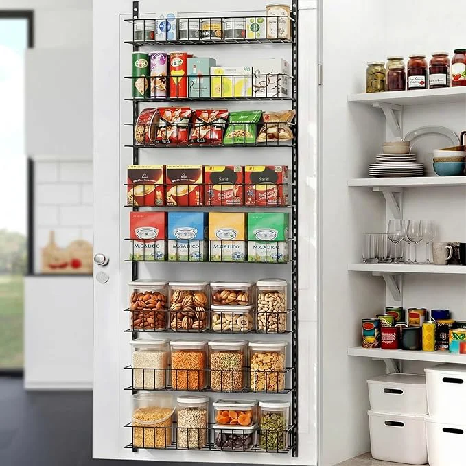Relaxed ElegantArray 8-Tier Pantry Door Oragnizer Over The Door Pantry Organizer Rack Solid