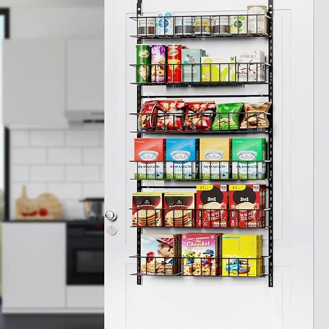 Powerful ElegantArray 6-Tier Pantry Door Oragnizer Over The Door Pantry Organizer Rack Original