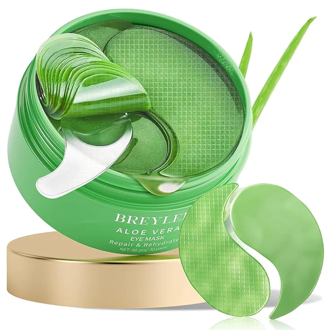 Expertly Made BREYLEE Aloe Vera Eye Masks– 60 Pcs Proven