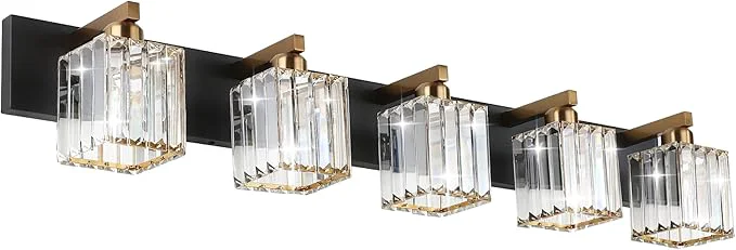 First-Class Aipsun Modern Vanity Light Bathroom Lighting Fixtures 5 Light Crystal Bathroom Fine