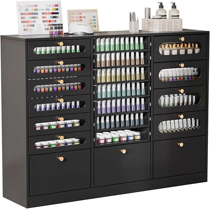Fast OmySalon Nail Polish Organizer Cabinet Durable
