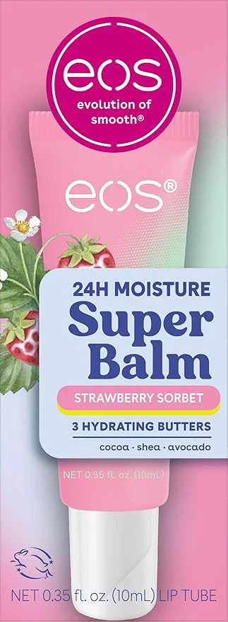 Fast eos 24H Moisture Super Balm- Strawberry Sorbet Lip Mask Day or Night Lip Long-Lasting