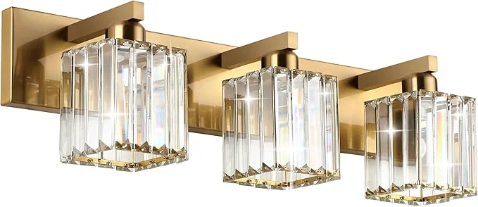 Verified Aipsun Bathroom Vanity Light Fixtures Crystal Vanity Lighting Fixtures Brass 3 Original