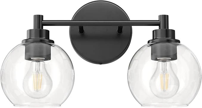Eco-Friendly VONLUCE Bathroom Light Fixtures 2-Light Bathroom Vanity Light Minimalist