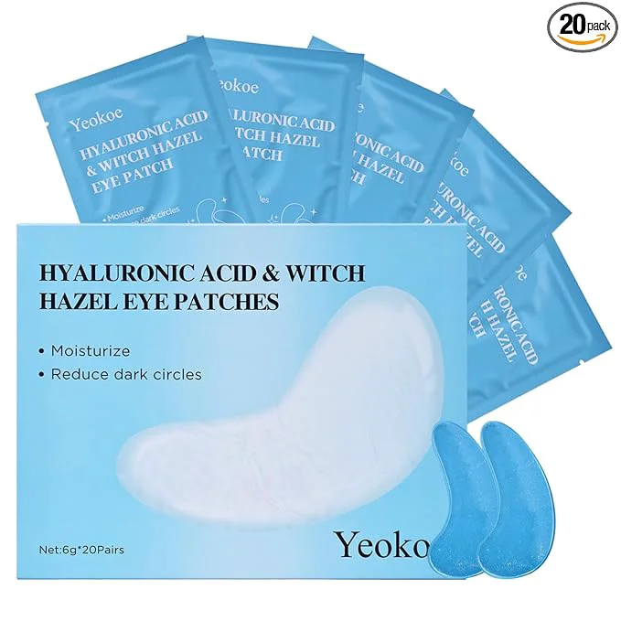Verified Yeokoe Under Eye Patches for Dark Circles Puffy Eyes 20 Pairs Face Masks Long-Lasting