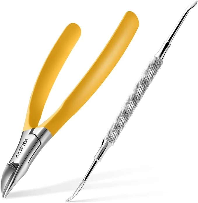 Natural MR.GREEN Toenail Clippers Stainless Steel Ingrown Nail Cutter Thick and Hard Organic