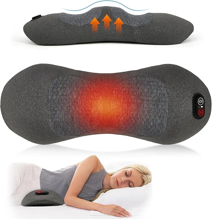 Healthy 3-in-1 Rechargeable Heated Back Massager Mothers Day Pillow Gifts Detailed