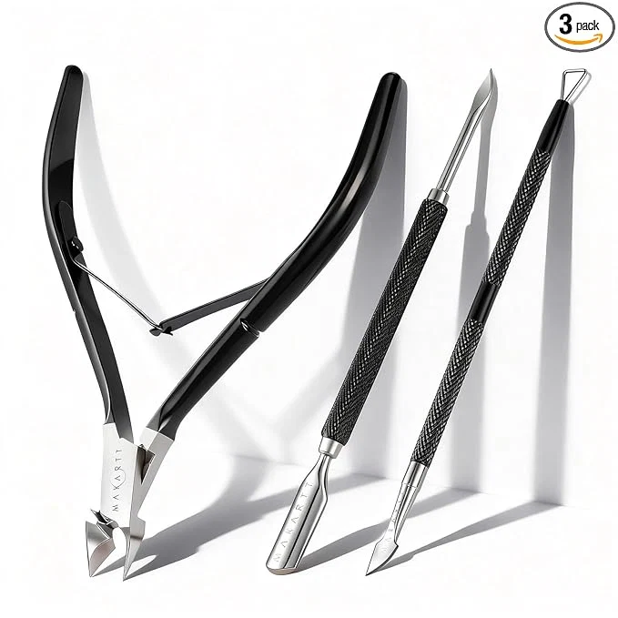 Artisan Makartt Cuticle Trimmer Set Professional Cuticle Nipper and 2 Cuticle Pushers Long-Lasting