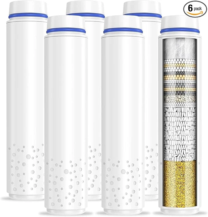 Sophisticated PWERAN 6 Pack Shower Filter for Handheld Shower Head 15 Stage Specialty