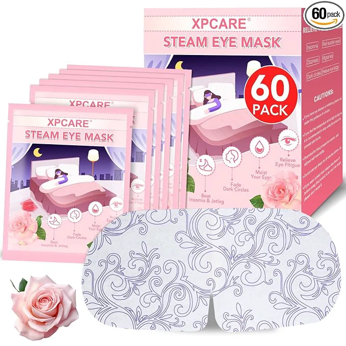 Reliable XPCARE 60 Pack Steam Eye Masks for Dry Eyes SPA Warm Sleep Eye Mask Next-Generation